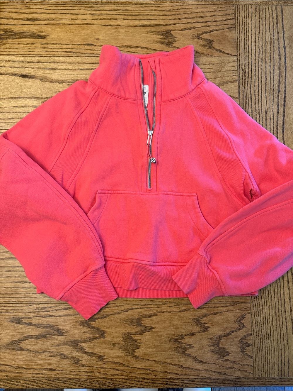 Women’s lululemon athletica Cropped Cowl Quarter-Zip Sweater - Coral/pink